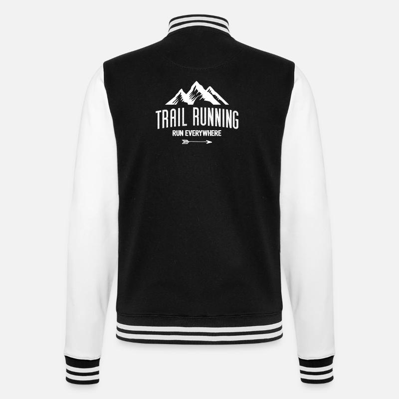 Trail Running – Run Everywhere - College Sweat Jacket - black/white
