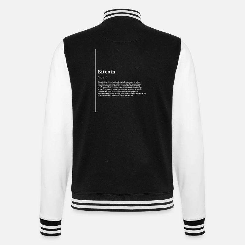 Tée monochrome du Glyphe Bitcoin - Veste Teddy - noir/blanc