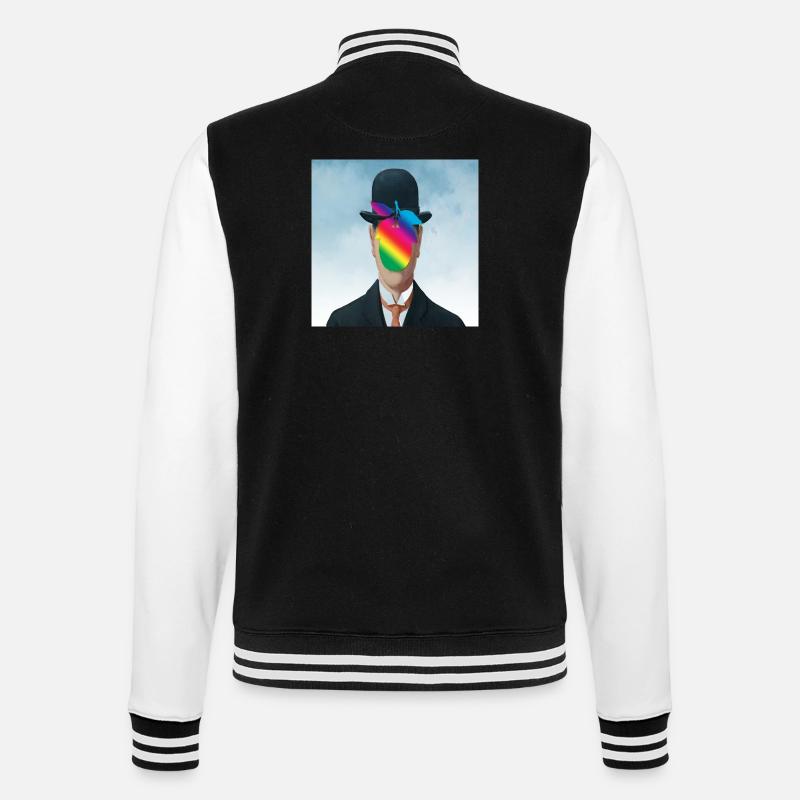 Rainbow Apple-Man - College Sweat Jacket - black/white