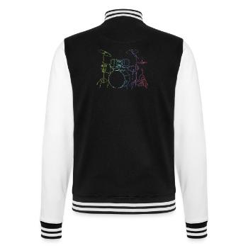 Drumset Sticks Schlagzeuger Schlagzeug Drummer - College-Sweatjacke - Schwarz/Weiß - Hinten - Marisol (170cm)