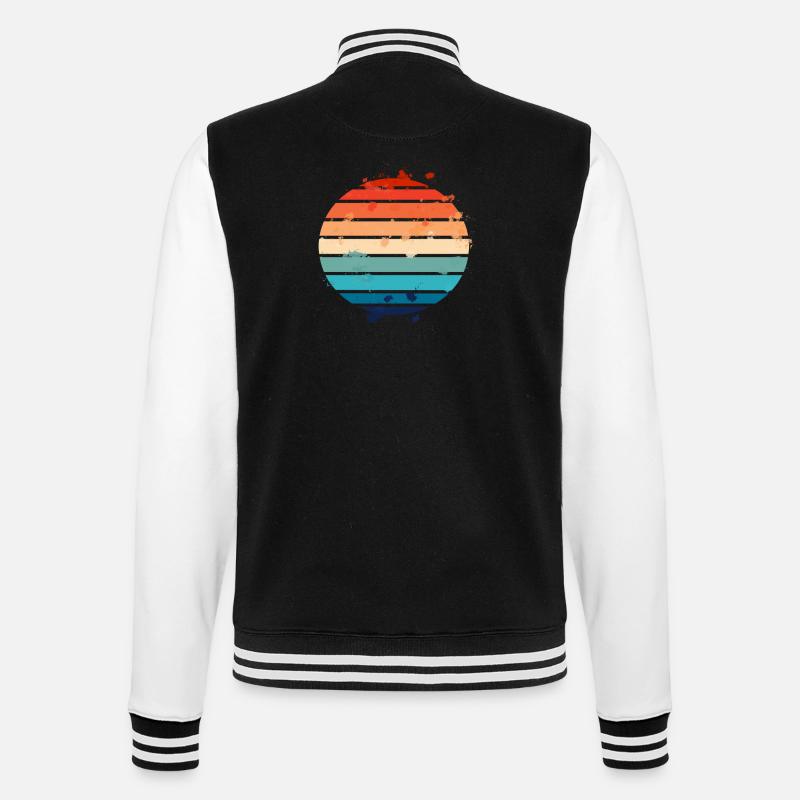 Splatter Retro Sunset - College Sweat Jacket - black/white