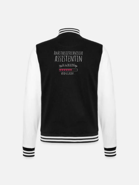 Anästhesietechnische Assistentin in Ausbildung - College-Sweatjacke - Schwarz/Weiß