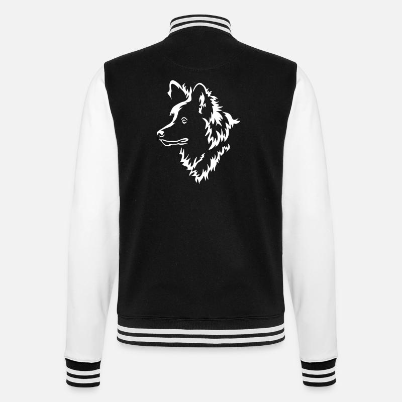 Pointed head "Black Edition" - College Sweat Jacket - black/white