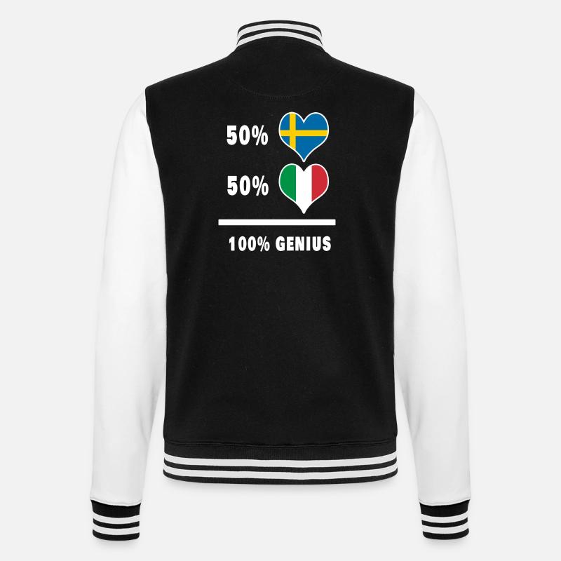 Italie et Suède Génie / present - Veste Teddy - noir/blanc