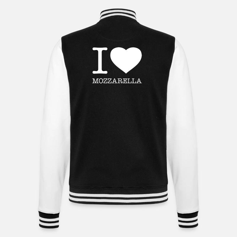I LOVE MOZZARELLA - College-Sweatjacke - Schwarz/Weiß