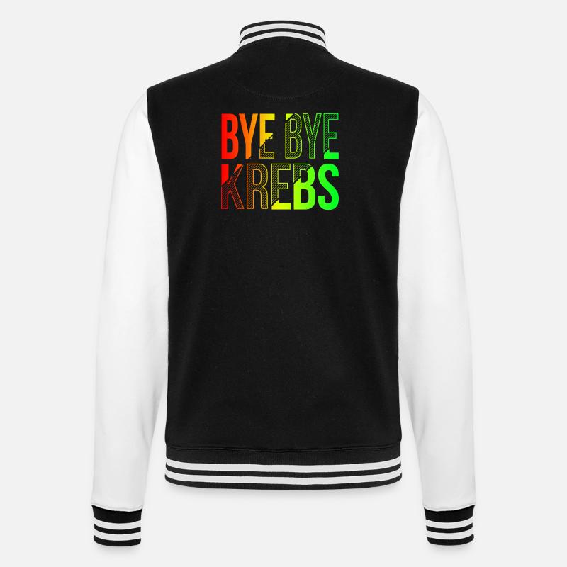 Bye Bye Kreps Regenbogen Design - College-Sweatjacke - Schwarz/Weiß