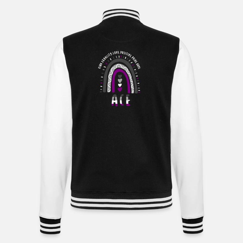 Ace Pride Boho Rainbow - College Sweat Jacket - black/white