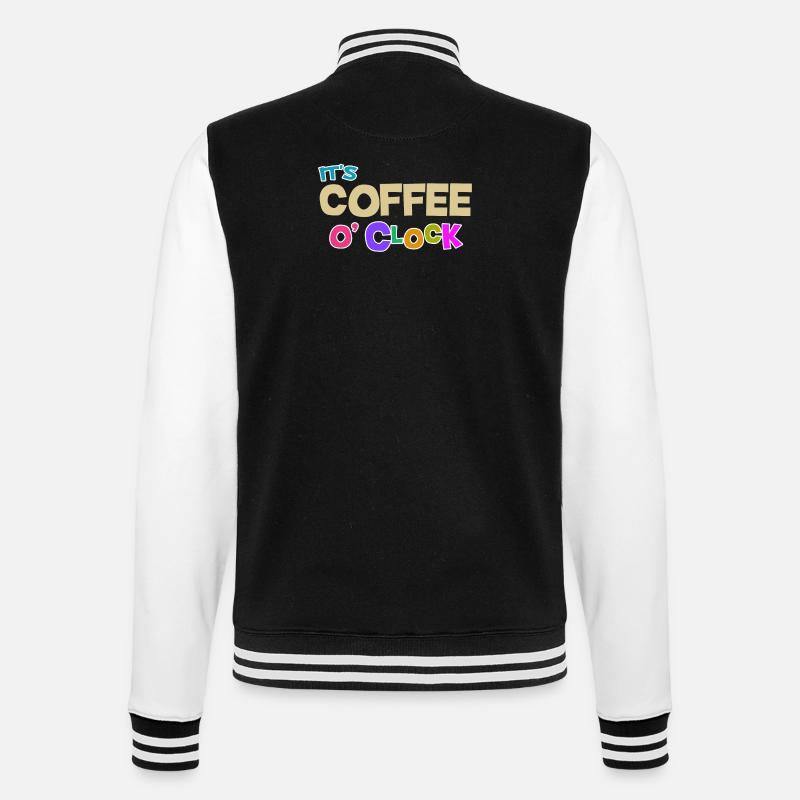Coffee lovers Caffeine Coffee Cool Statement - College Sweat Jacket - black/white