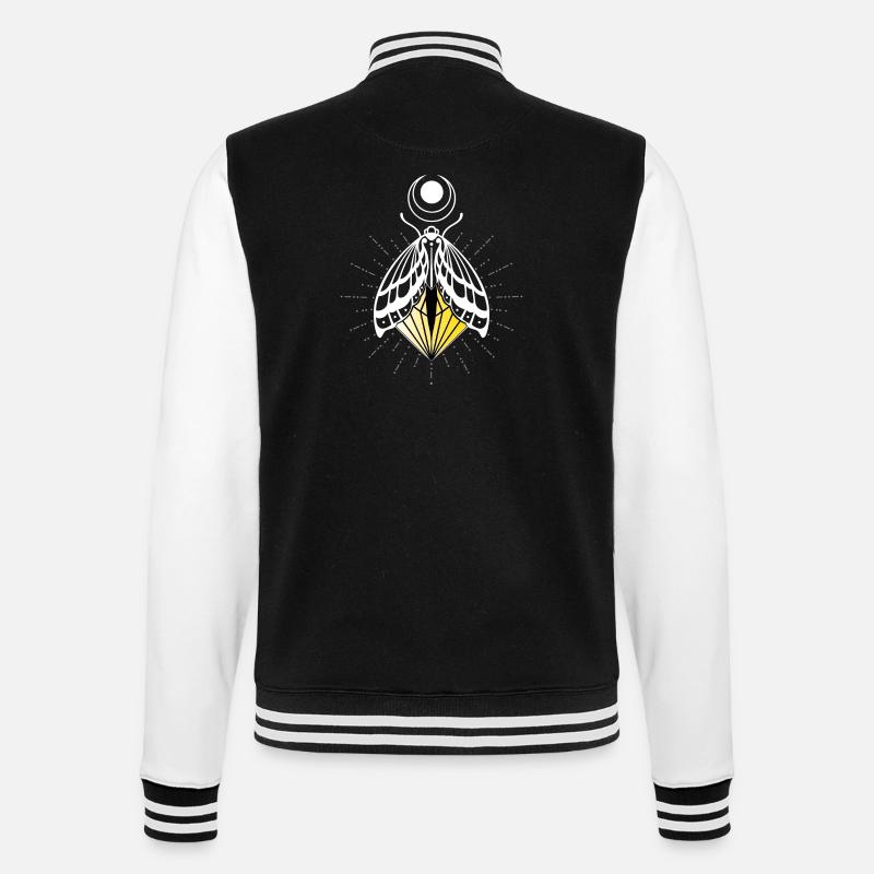 Firefly Moth Moth Moth - College Sweat Jacket - black/white