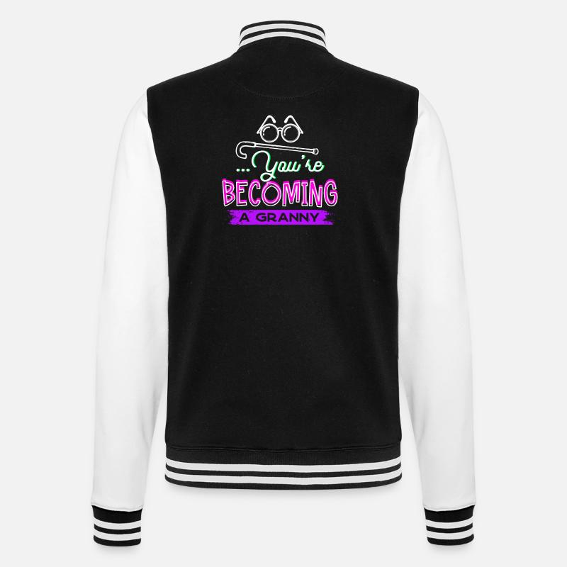 Glückwunsch Großmutter Oma Statement Brille - College-Sweatjacke - Schwarz/Weiß