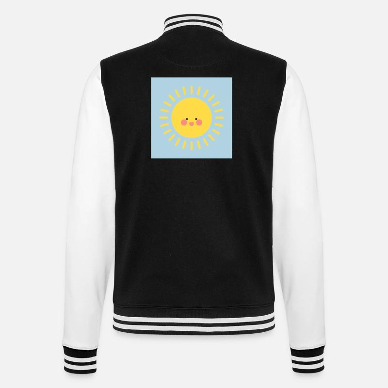 J.H - College-Sweatjacke - Schwarz/Weiß