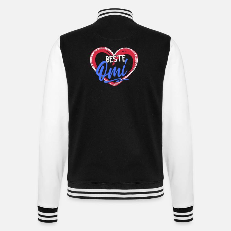Großmama Glückwunsc Statement Beste Oma Großmutter - College-Sweatjacke - Schwarz/Weiß