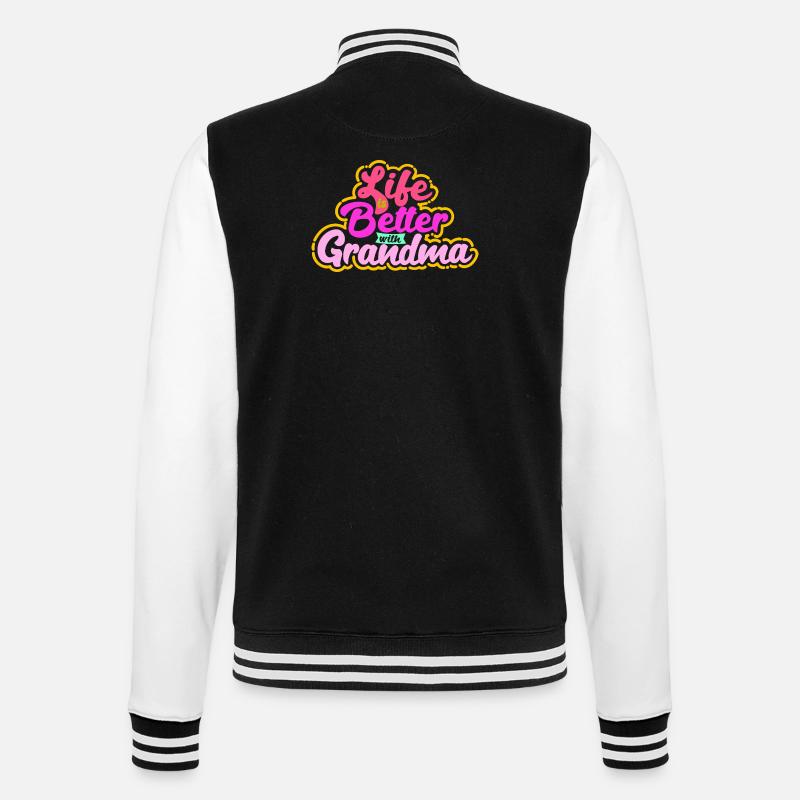 Enkelkind Oma Statement Großmutter Lieblingsoma - College-Sweatjacke - Schwarz/Weiß