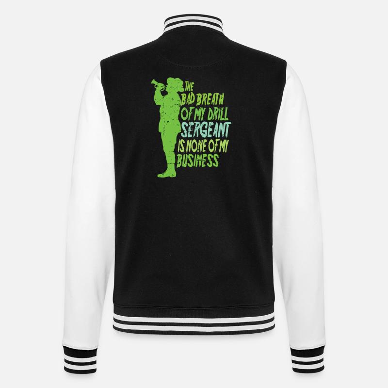 Drill Sergeant - College-Sweatjacke - Schwarz/Weiß