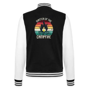 Master of the Campfire - College Sweat Jacket - black/white - Back - Marisol (170cm)