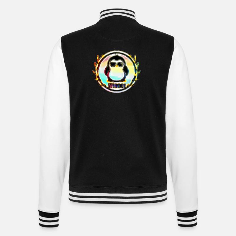Sieger Pinguin Abzeichen - College-Sweatjacke - Schwarz/Weiß