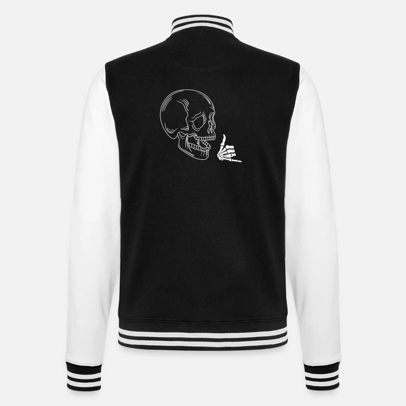 Rocking skull - College Sweat Jacket - black/white
