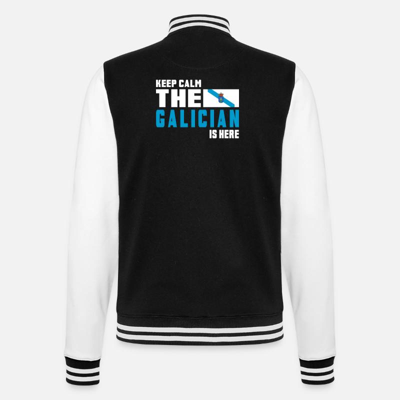 Drapeaux de Galice Keep Calm - Veste Teddy - noir/blanc
