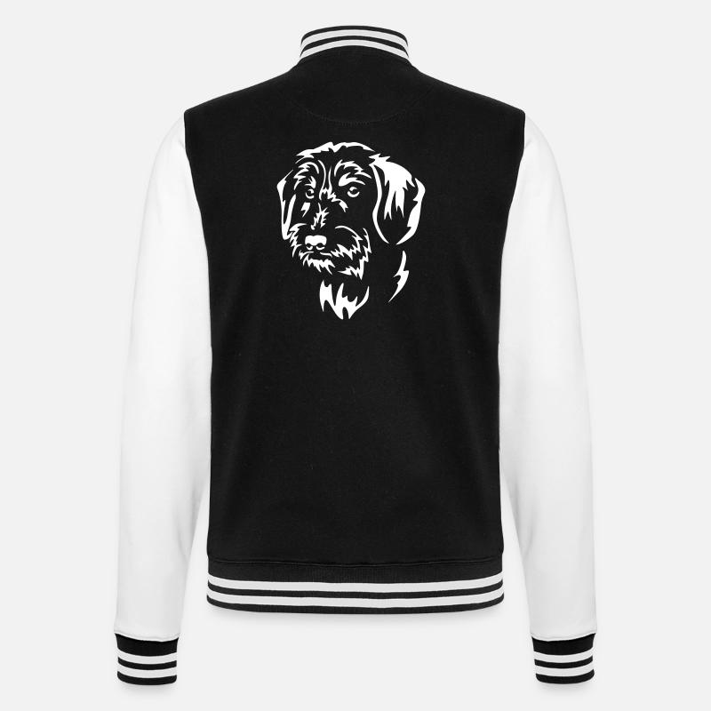 Tête de teckel « Black Edition » - Veste Teddy - noir/blanc