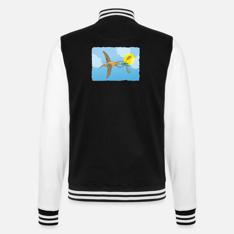 Der Kolibri - College-Sweatjacke - Schwarz/Weiß