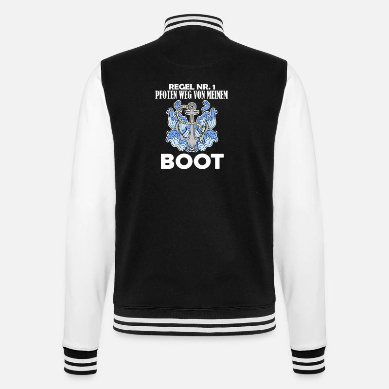 Motorboot Kapitän Boot - Regel - College-Sweatjacke - Schwarz/Weiß