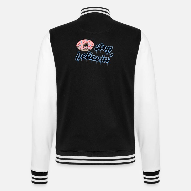 Sweets Delicious Donut Dessert Statement - College Sweat Jacket - black/white