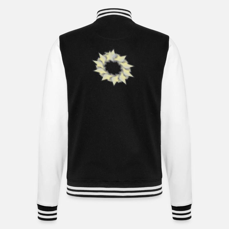 Muster Sternenkreis effect - College-Sweatjacke - Schwarz/Weiß