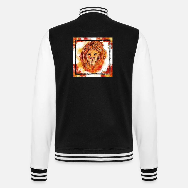 Der Rote Löwe - College-Sweatjacke - Schwarz/Weiß