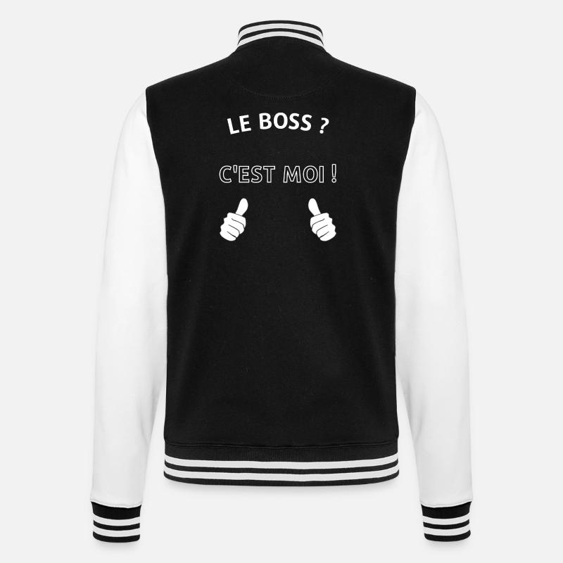 Le chef c'est moi - Veste Teddy - noir/blanc