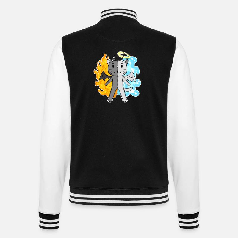 Katze Katzenrasse Britisch Kurzhaar - College-Sweatjacke - Schwarz/Weiß