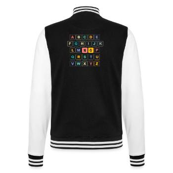 ABC Keys NO - Kindergarten Preschool School - College Sweat Jacket - black/white - Back - Marisol (170cm)