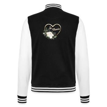 Die Braut Blumenherz Gold - College-Sweatjacke - Schwarz/Weiß - Hinten - Marisol (170cm)