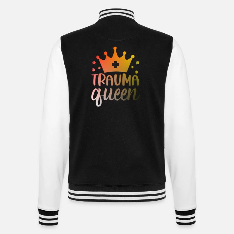 Infirmière Trauma Queen - Veste Teddy - noir/blanc