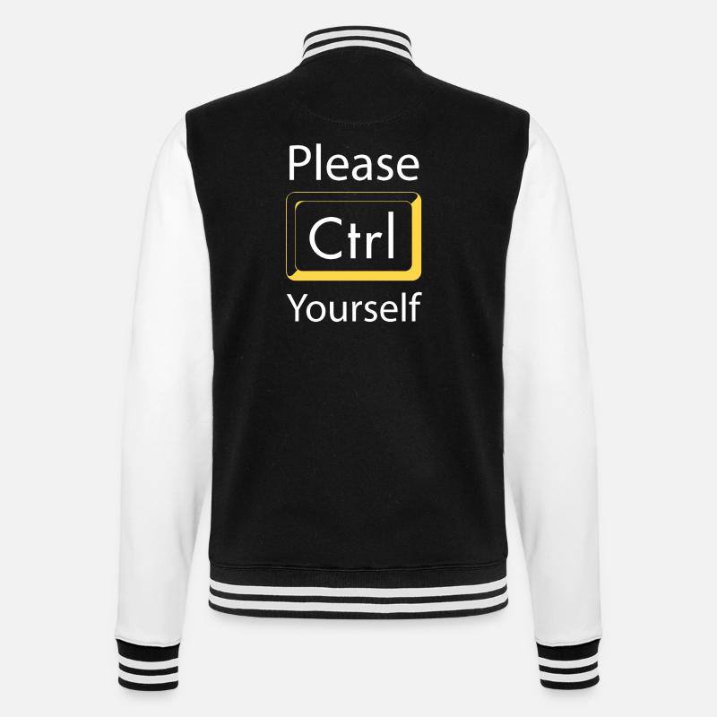 Please Ctrl yourself Gaming - College Sweat Jacket - black/white