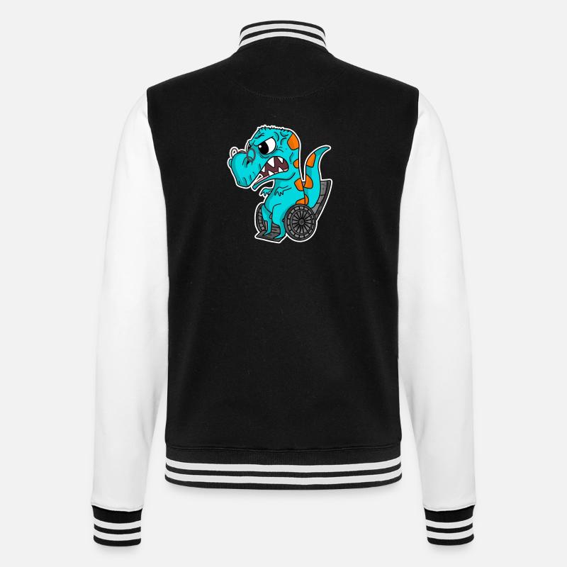 Alter Dinosaurier - College-Sweatjacke - Schwarz/Weiß