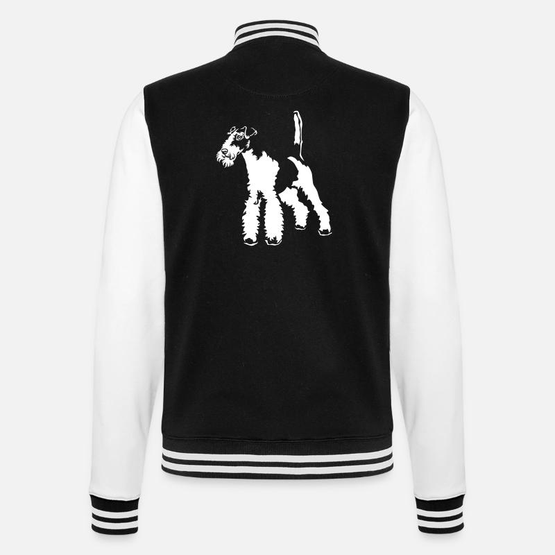 Fox Terrier "Black Edition" - College Sweat Jacket - black/white