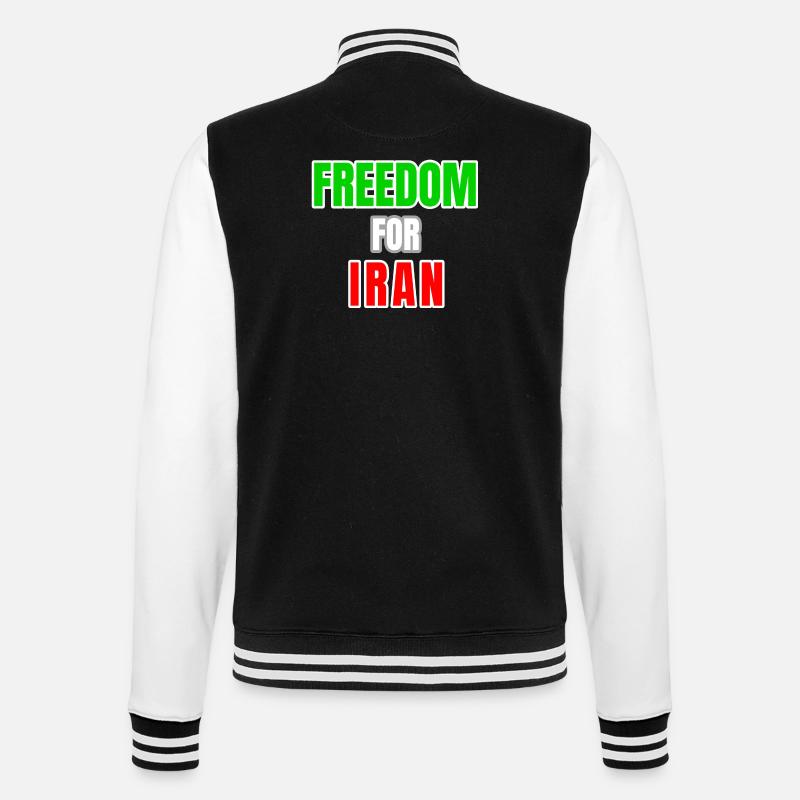 Iran Freedom - College-Sweatjacke - Schwarz/Weiß