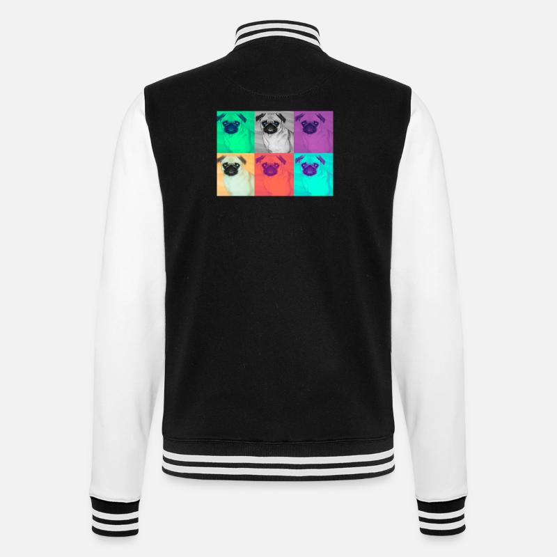 Pop Art Conception de chien - Veste Teddy - noir/blanc