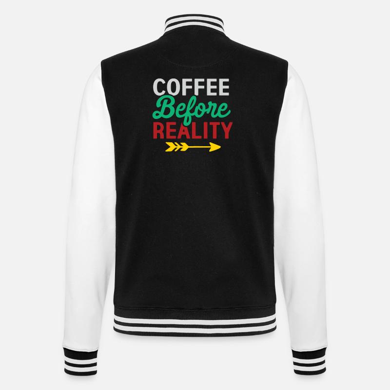 Le café avant la réalité - Veste Teddy - noir/blanc
