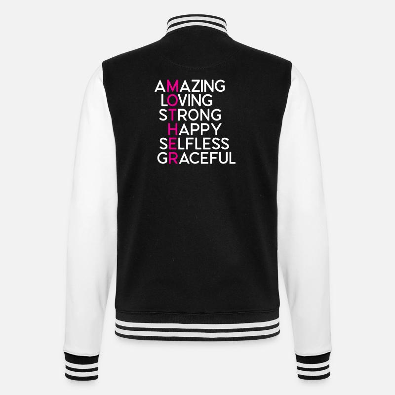 Beste Mutter aller Zeiten - College-Sweatjacke - Schwarz/Weiß