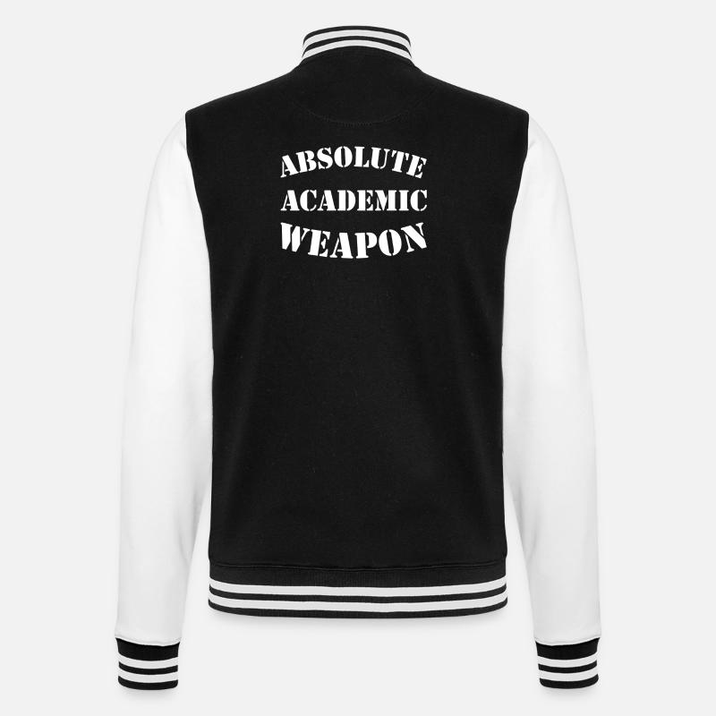 Studenten Absolute Academic Weapon - College-Sweatjacke - Schwarz/Weiß