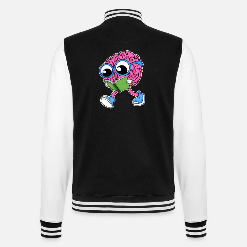 Brain reading - College Sweat Jacket - black/white