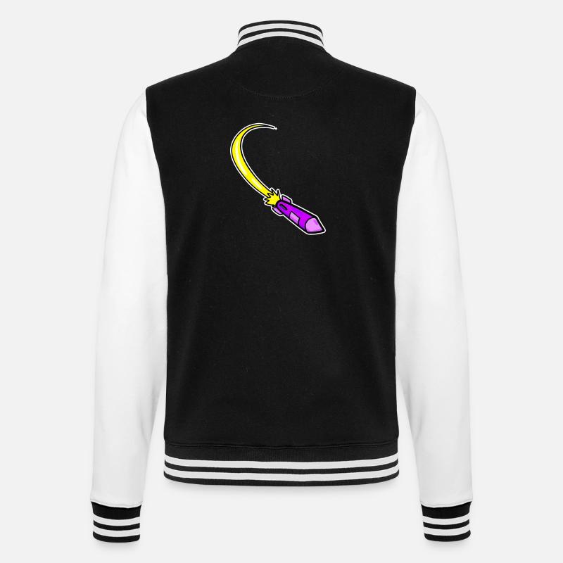 Rocket Purple - College Sweat Jacket - black/white