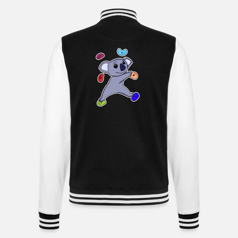 Climbing Koala - College-Sweatjacke - Schwarz/Weiß