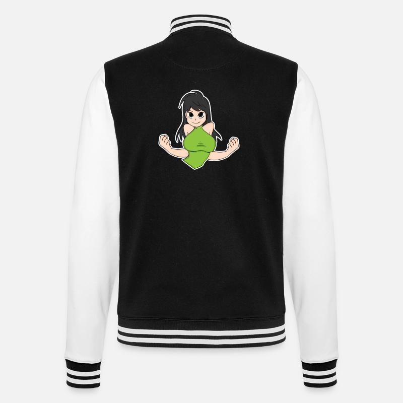 Anime - College-Sweatjacke - Schwarz/Weiß
