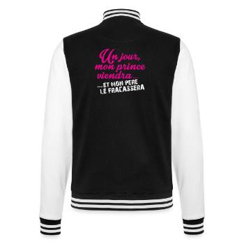 Un jour mon prince viendra - Veste Teddy - noir/blanc - Dos - Marisol (170cm)