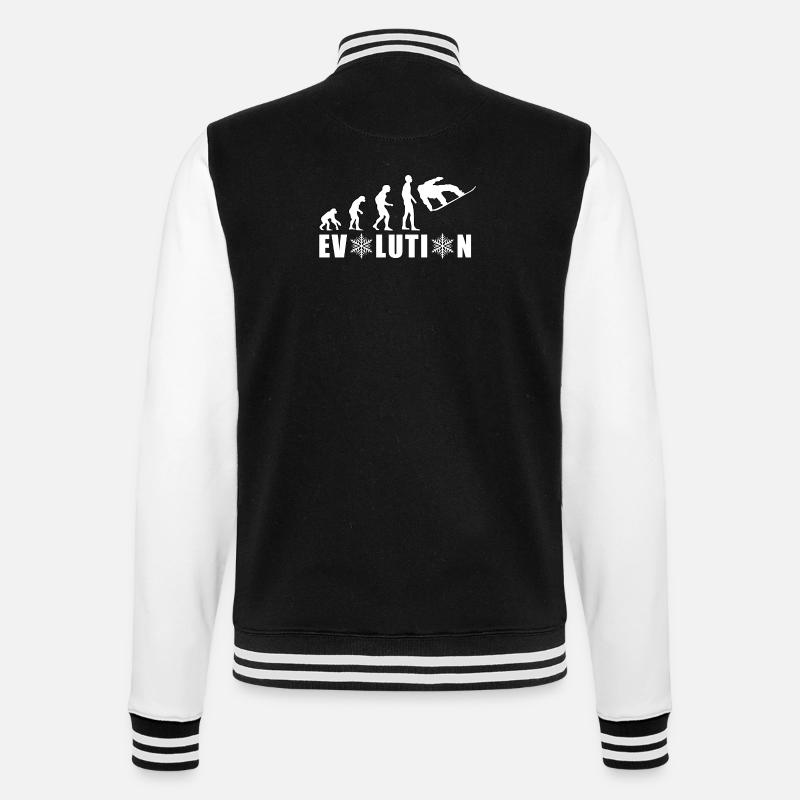 EVOLUTION SNOWBOARD Snow Winter Gift - College Sweat Jacket - black/white