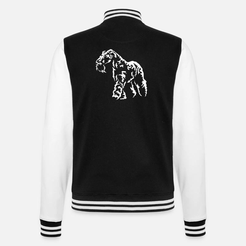 Kerry Blue Terrier « Édition Noire » - Veste Teddy - noir/blanc