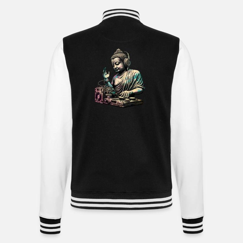 DJ Buddha - College-Sweatjacke - Schwarz/Weiß