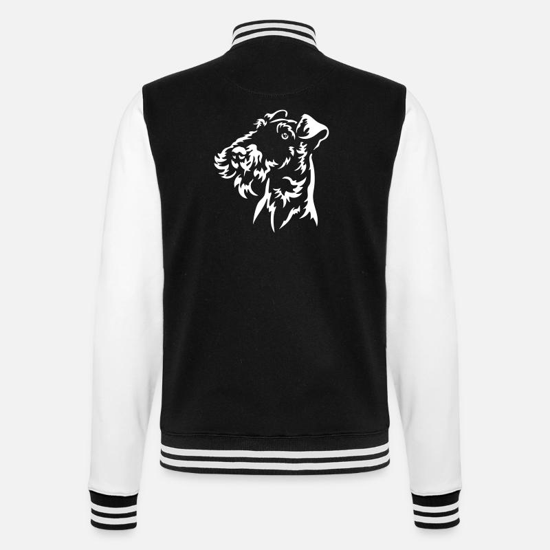 Fox Terrier Head « Black Edition » - Veste Teddy - noir/blanc